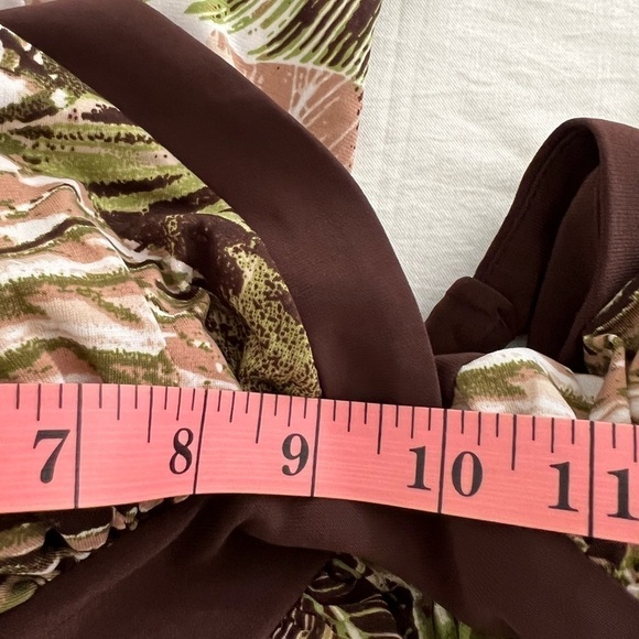 Linda Segal Tropical Print Braided Racerback Maxi Dress. Size XS - Picture 10 of 13